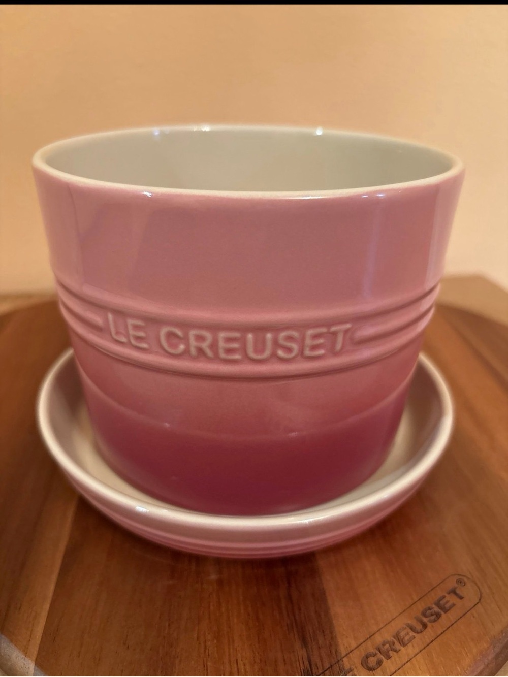 Le Creuset Rose Quartz Glazed Stoneware Herb Planter with Tray